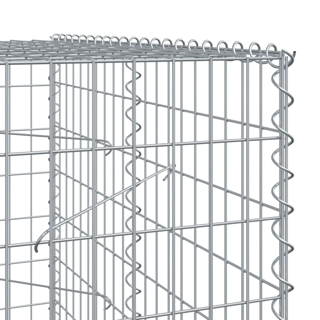 Cesto gabião com cobertura 600x100x200 cm ferro galvanizado