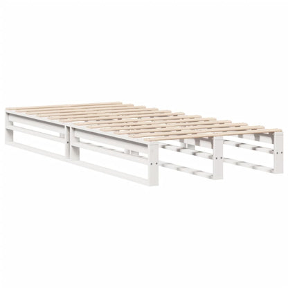 Cama sem colchão 90x190 cm madeira de pinho maciça branco