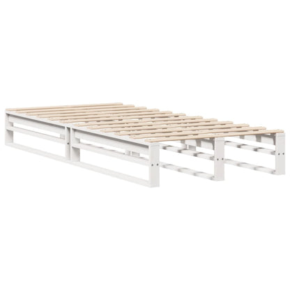 Cama sem colchão 90x190 cm madeira de pinho maciça branco