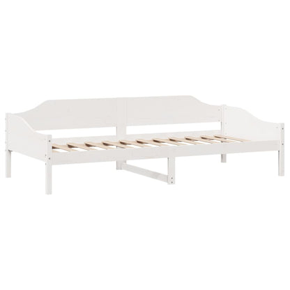 Estrutura de cama sem colchão 80x200 cm pinho maciço branco