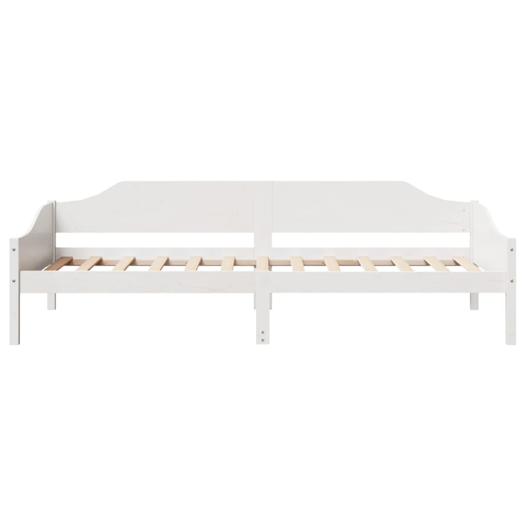 Estrutura de cama sem colchão 80x200 cm pinho maciço branco