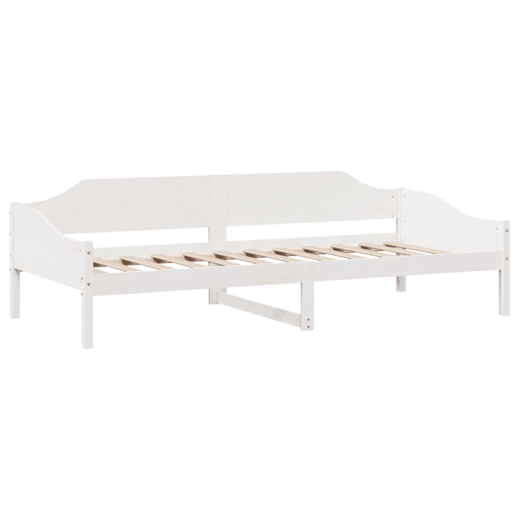 Cama sem colchão 90x200 cm madeira de pinho maciça branco