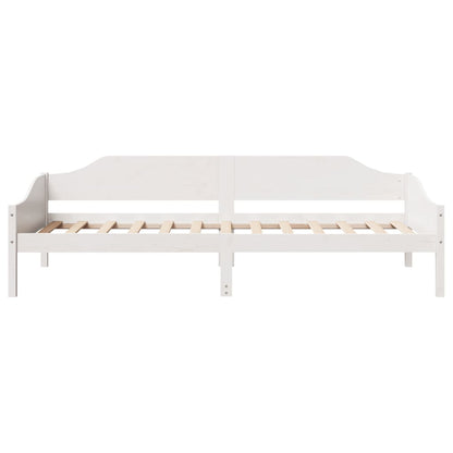 Cama sem colchão 90x200 cm madeira de pinho maciça branco