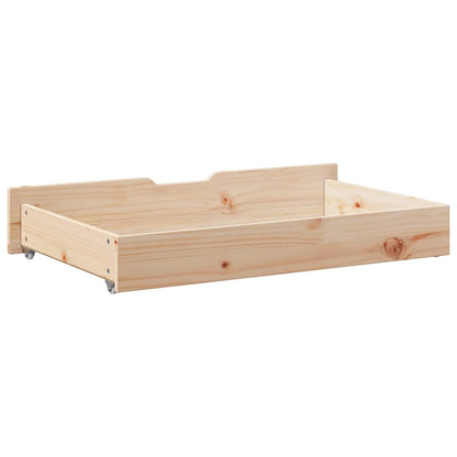 Gavetas para cama com rodas 2 pcs 95x55x16 cm pinho maciço