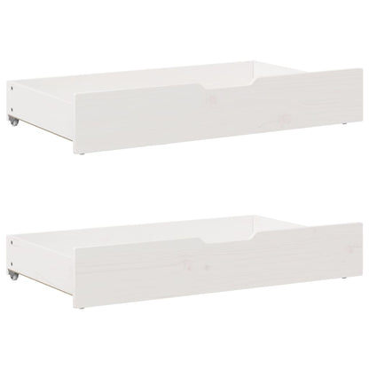 Gavetas para cama 2 pcs 95x55x16 cm pinho maciço branco