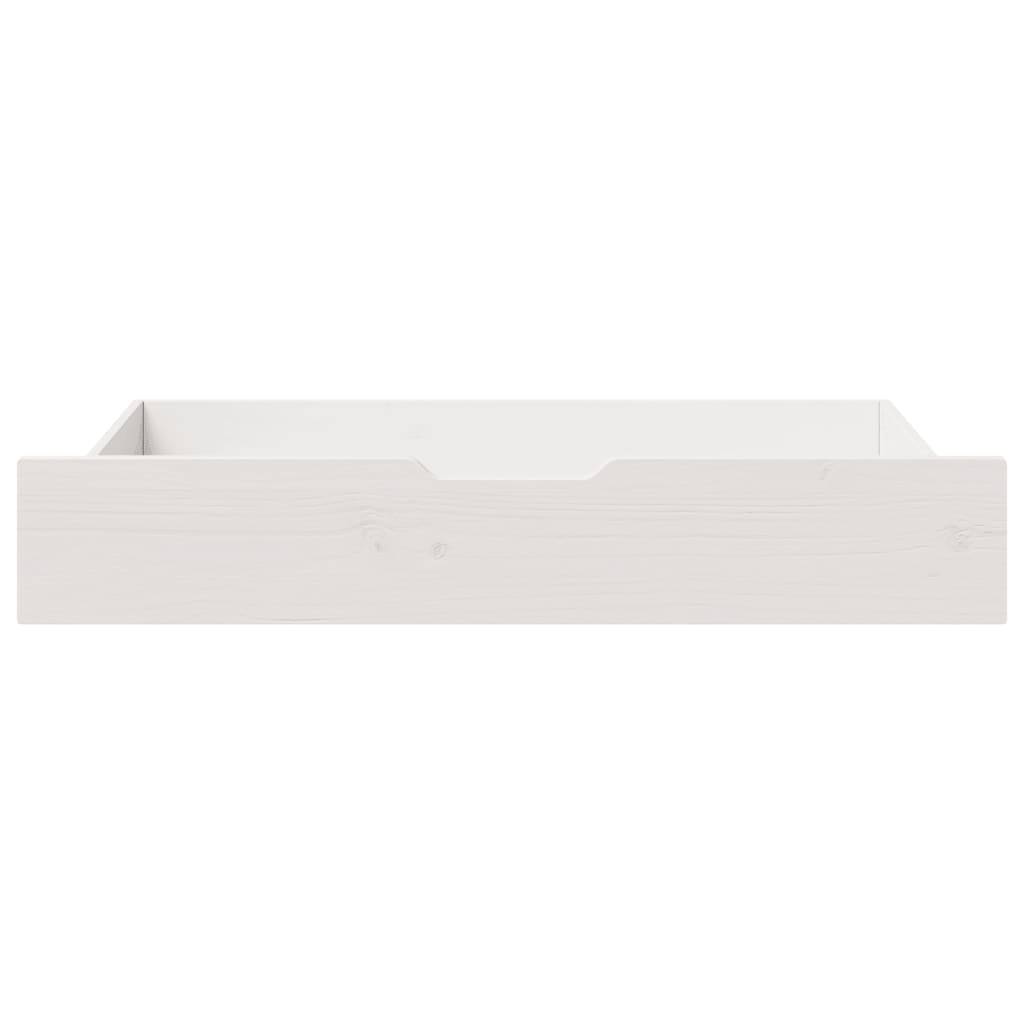 Gavetas para cama 2 pcs 95x55x16 cm pinho maciço branco