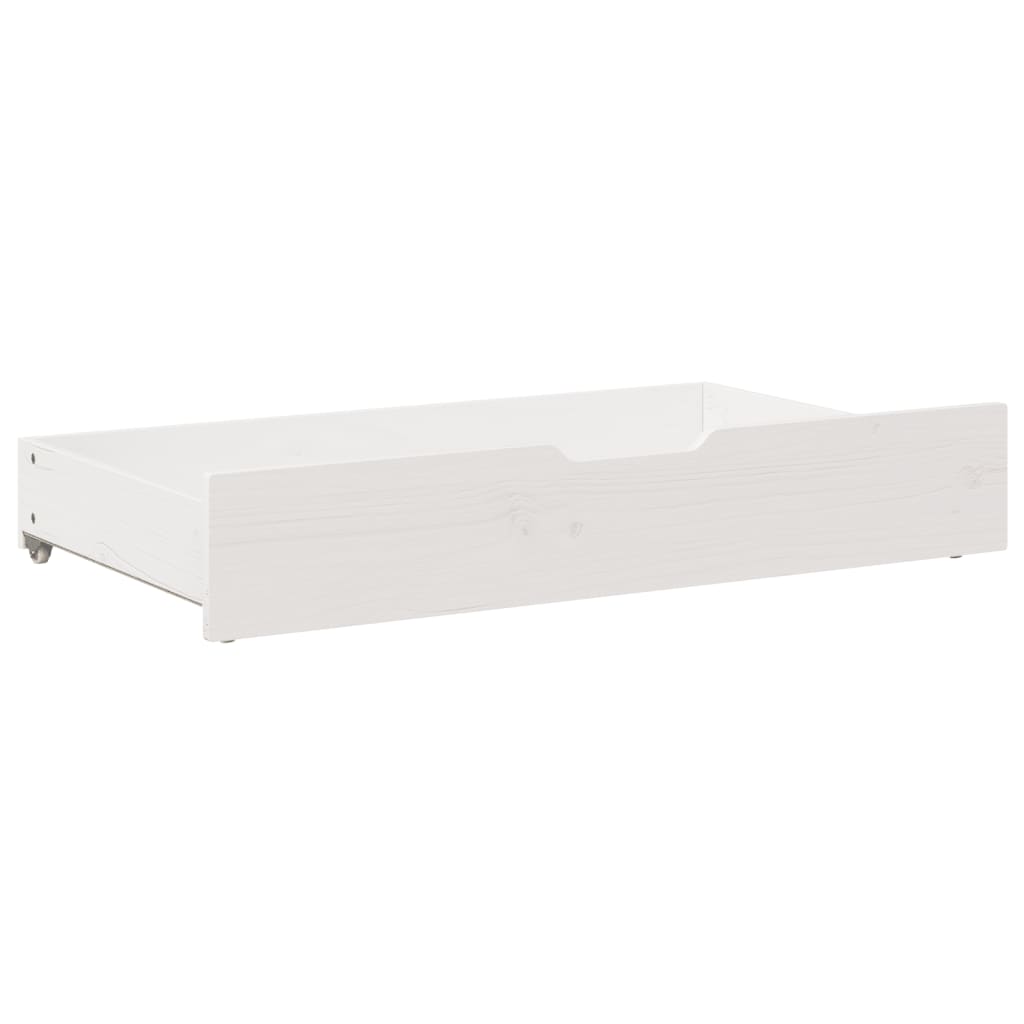 Gavetas para cama 2 pcs 95x55x16 cm pinho maciço branco