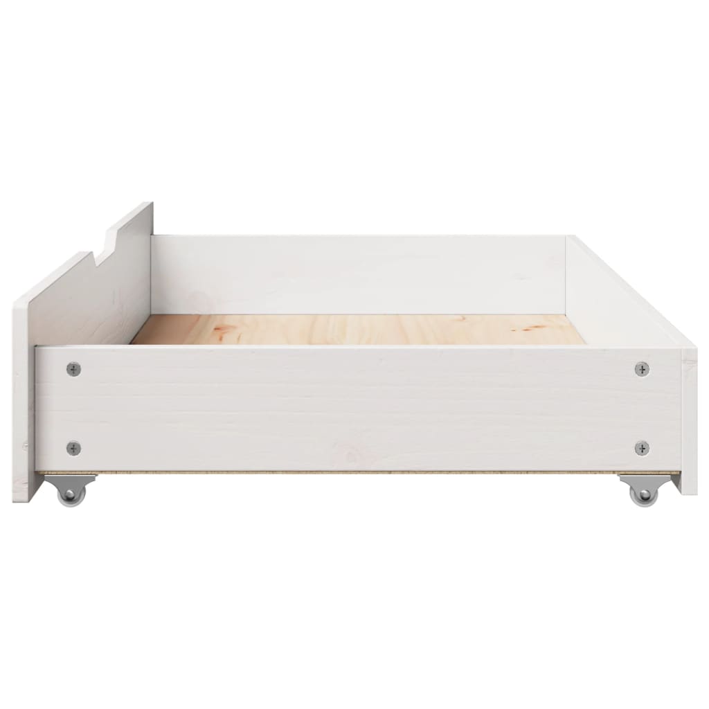 Gavetas para cama 2 pcs 95x55x16 cm pinho maciço branco