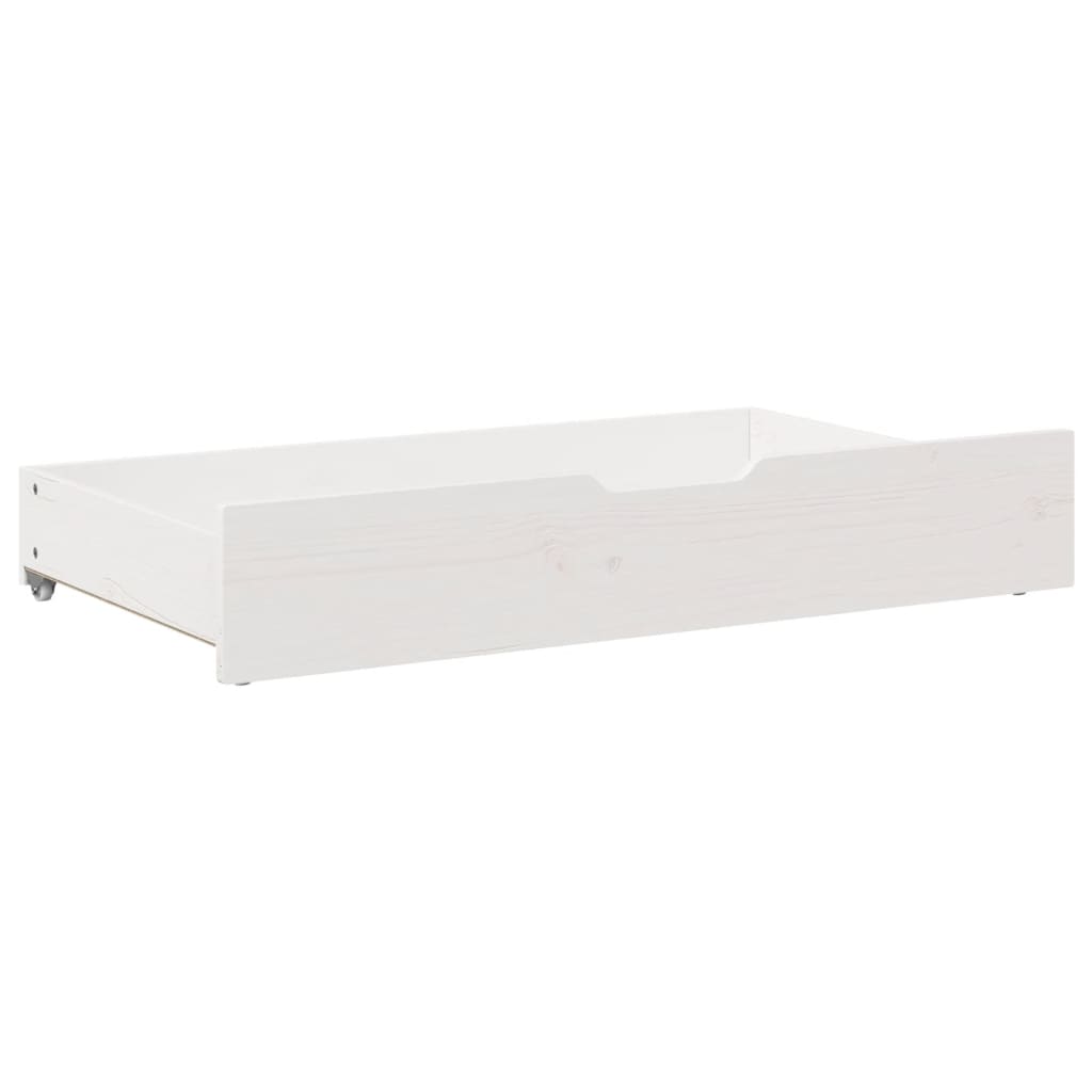 Gavetas para cama 2 pcs 90x55x16 cm pinho maciço branco