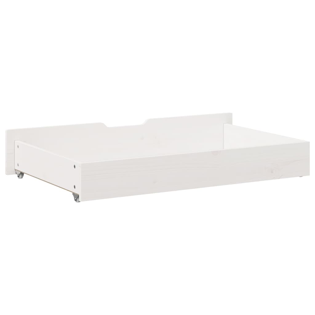 Gavetas para cama 2 pcs 90x55x16 cm pinho maciço branco