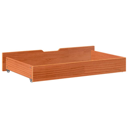 Gavetas para cama 2 pcs 90x55x16 cm pinho maciço castanho-mel