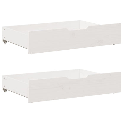 Gavetas para cama 2 pcs 85x55x16 cm pinho maciço branco