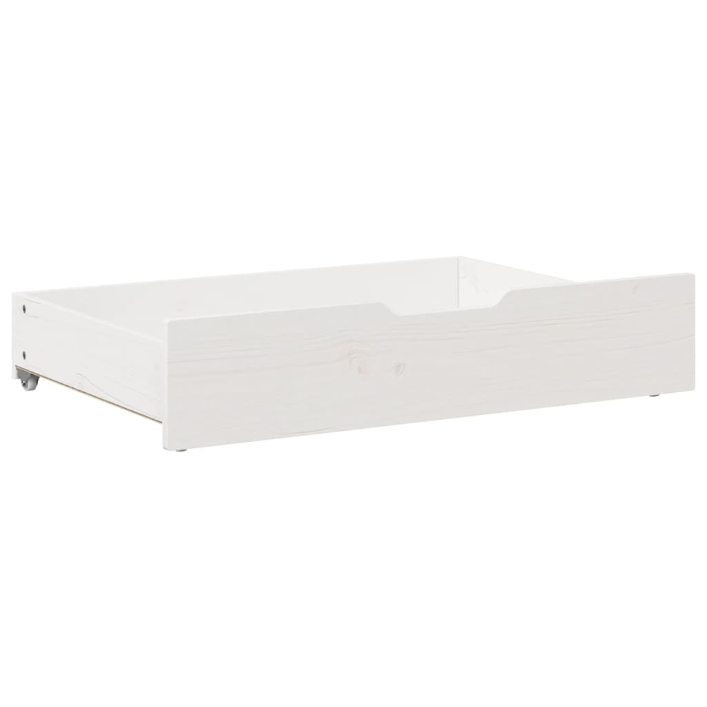 Gavetas para cama 2 pcs 85x55x16 cm pinho maciço branco