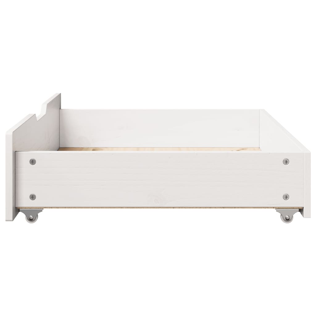 Gavetas para cama 2 pcs 85x55x16 cm pinho maciço branco