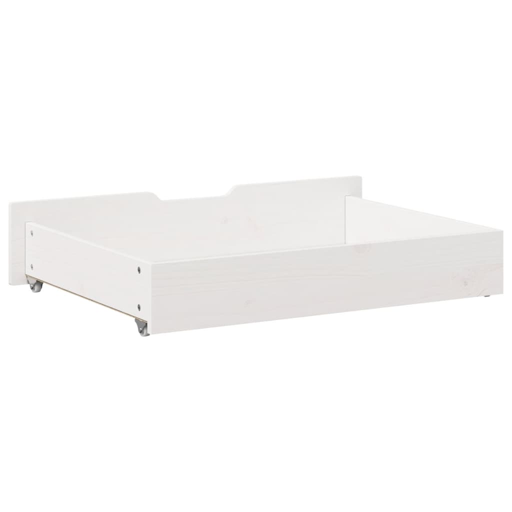 Gavetas para cama 2 pcs 85x55x16 cm pinho maciço branco