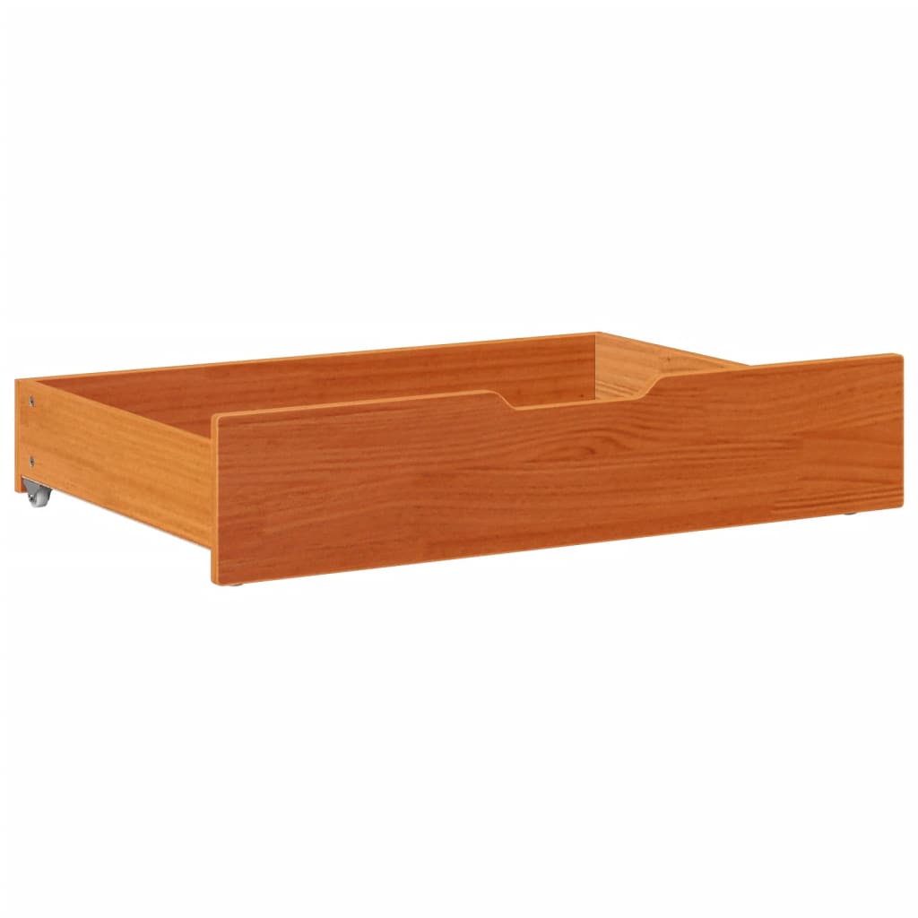 Gavetas para cama 2 pcs 85x55x16 cm pinho maciço castanho-mel