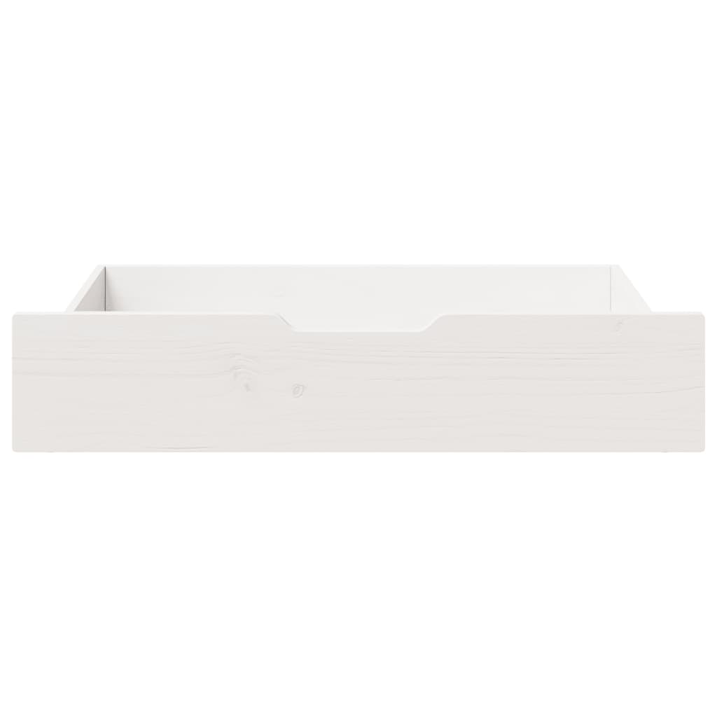 Gavetas para cama 2 pcs 80x55x16 cm pinho maciço branco