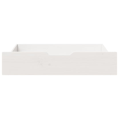 Gavetas para cama 2 pcs 80x55x16 cm pinho maciço branco