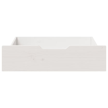 Gavetas para cama 2 pcs 75x55x16 cm pinho maciço branco