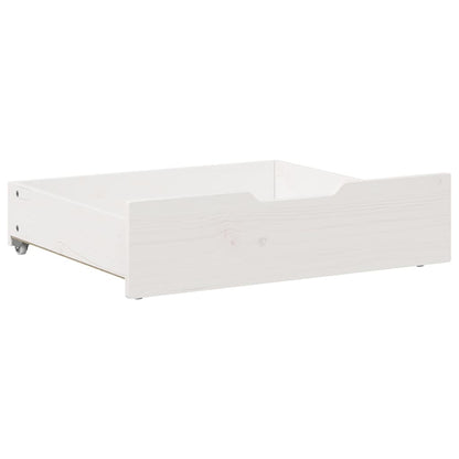 Gavetas para cama 2 pcs 75x55x16 cm pinho maciço branco