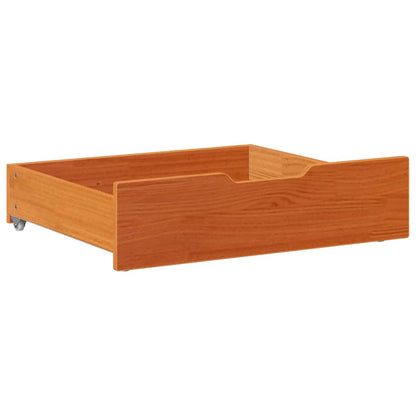 Gavetas para cama 2 pcs 65x55x16 cm pinho maciço castanho-mel