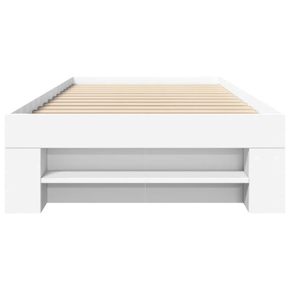 Estrutura de cama 75x190 cm derivados de madeira branco