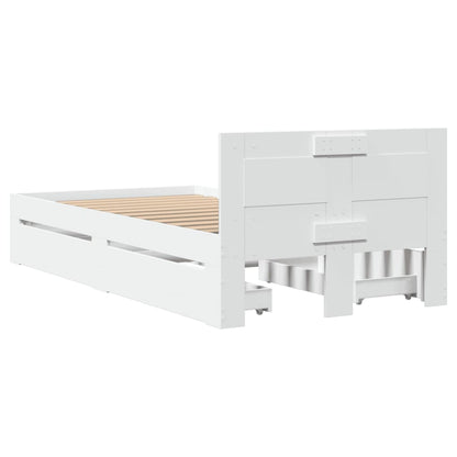 Estrutura cama c/ cabeceira sem colchão 90x190 cm branco