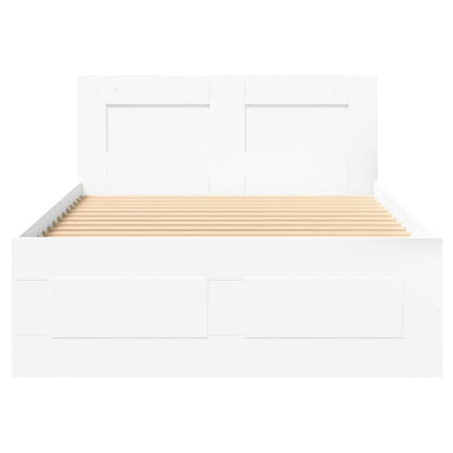 Estrutura cama cabeceira 75x190 cm derivados de madeira branco