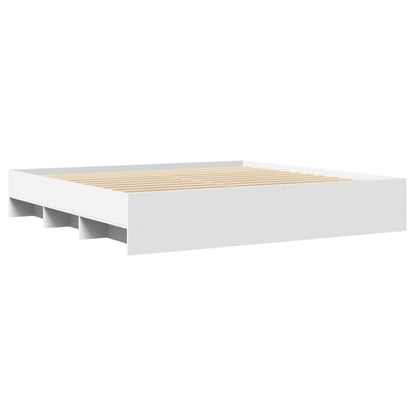 Estrutura de cama 200x200 cm derivados de madeira branco