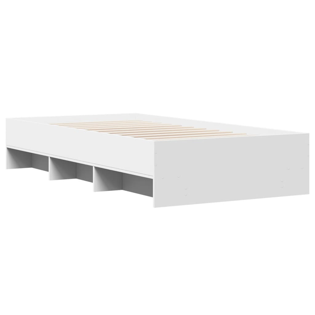 Estrutura de cama 100x200 cm derivados de madeira branco