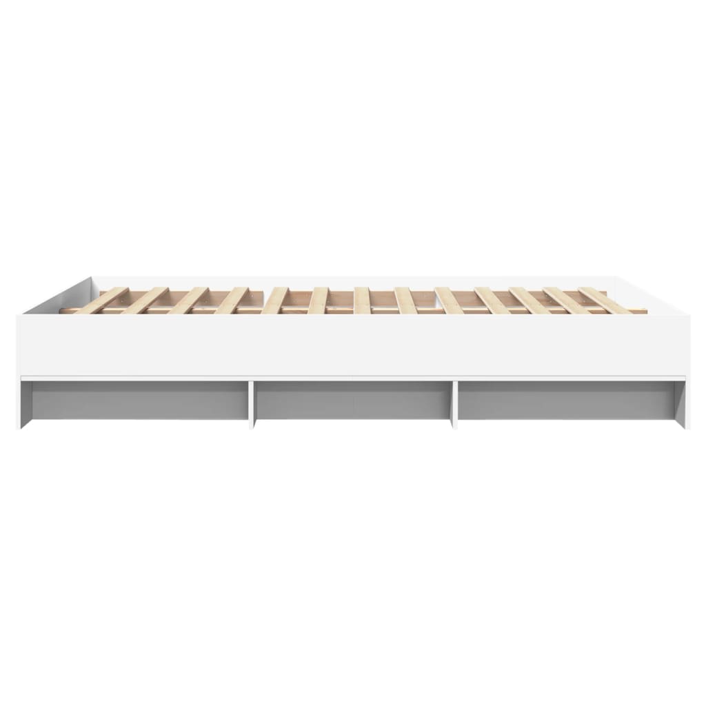 Estrutura de cama 140x190 cm derivados de madeira branco