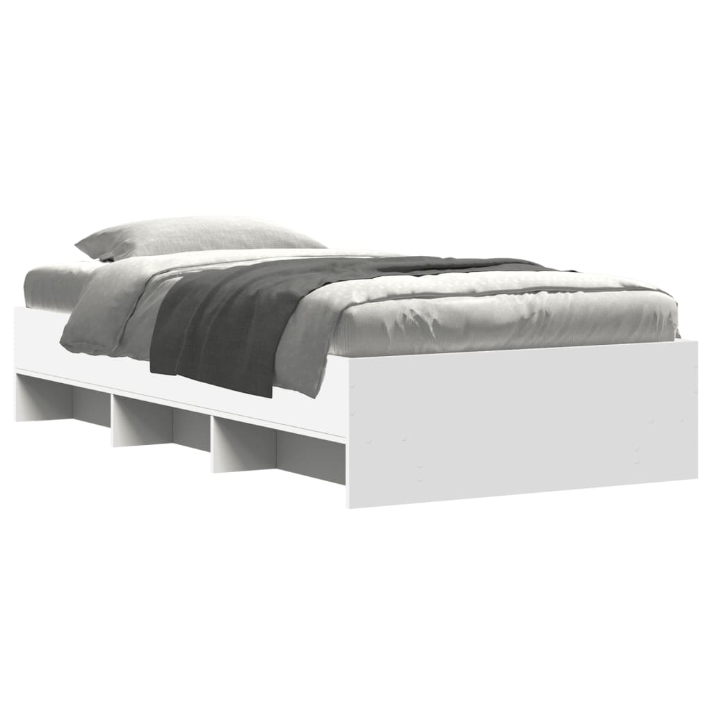 Estrutura de cama 90x190 cm derivados de madeira branco