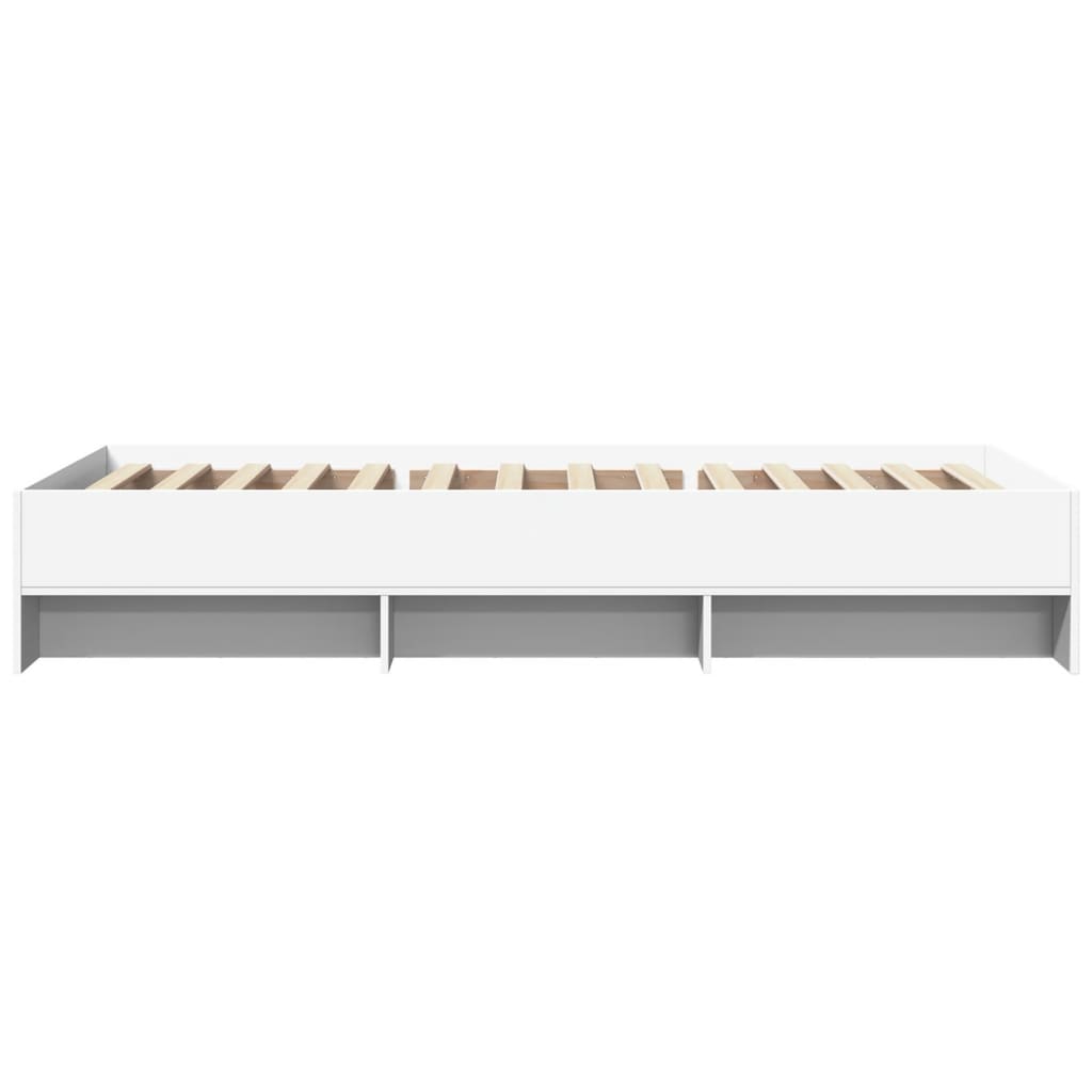 Estrutura de cama 75x190 cm derivados de madeira branco