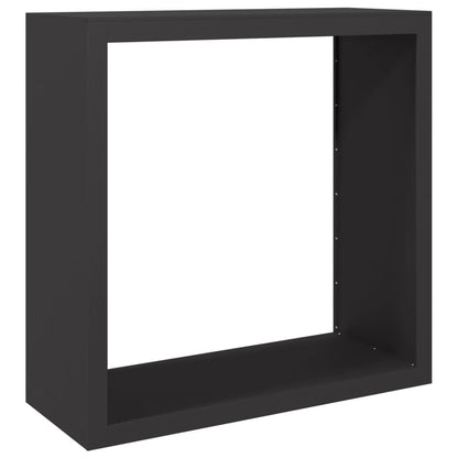 Suporte para lenha 100x40x100 cm aço preto