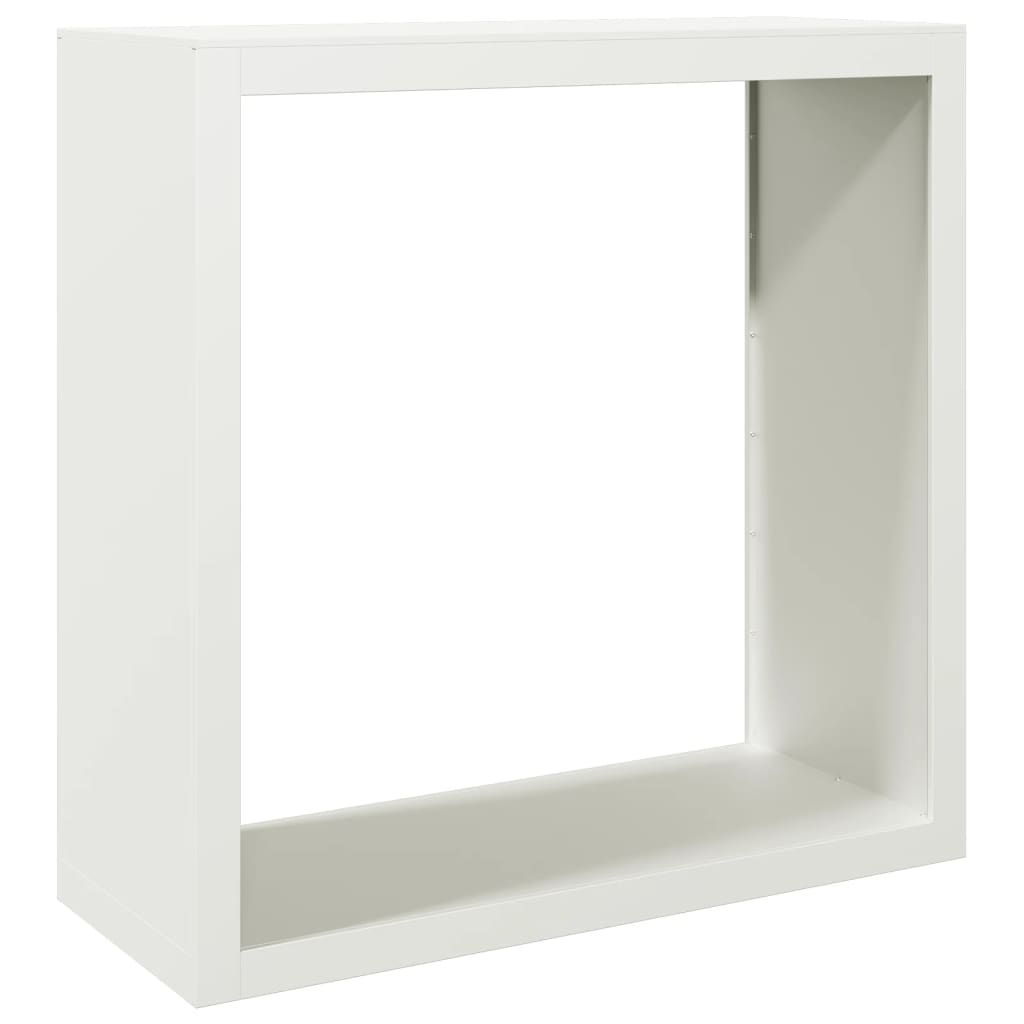 Suporte para lenha 100x40x100 cm aço branco