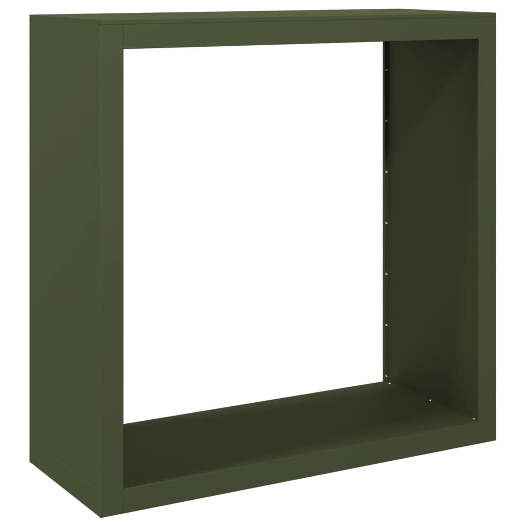 Suporte para lenha 100x40x100 cm aço verde