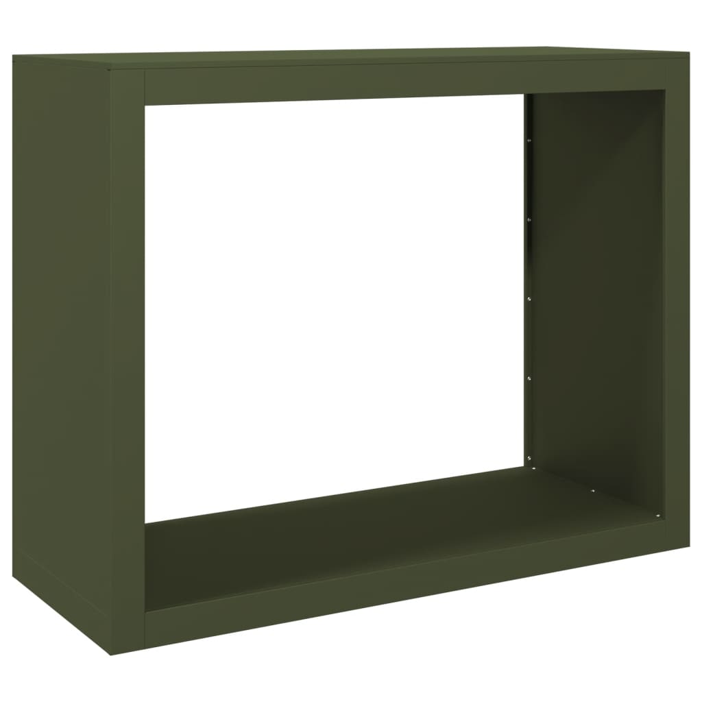 Suporte para lenha 100x40x80 cm aço verde