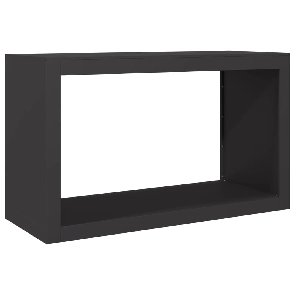 Suporte para lenha 100x40x60 cm aço preto