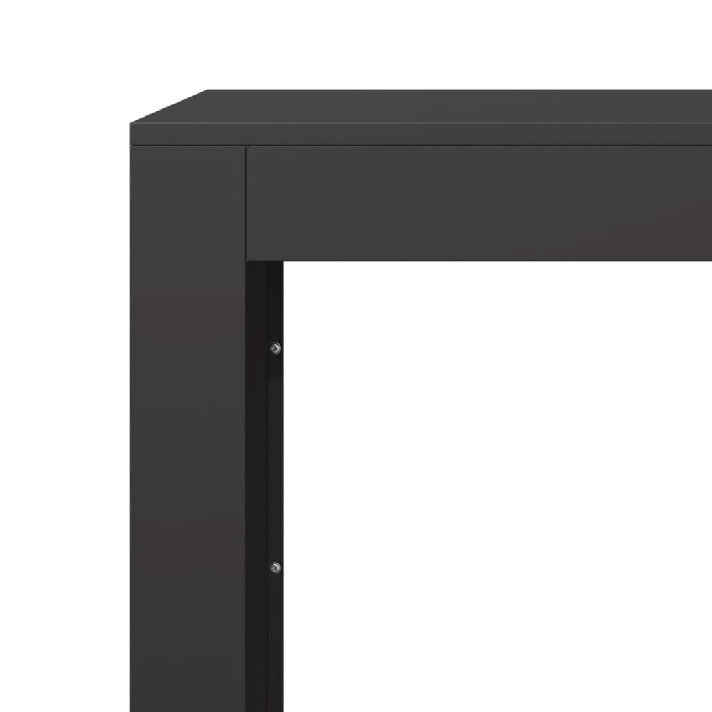 Suporte para lenha 100x40x60 cm aço preto