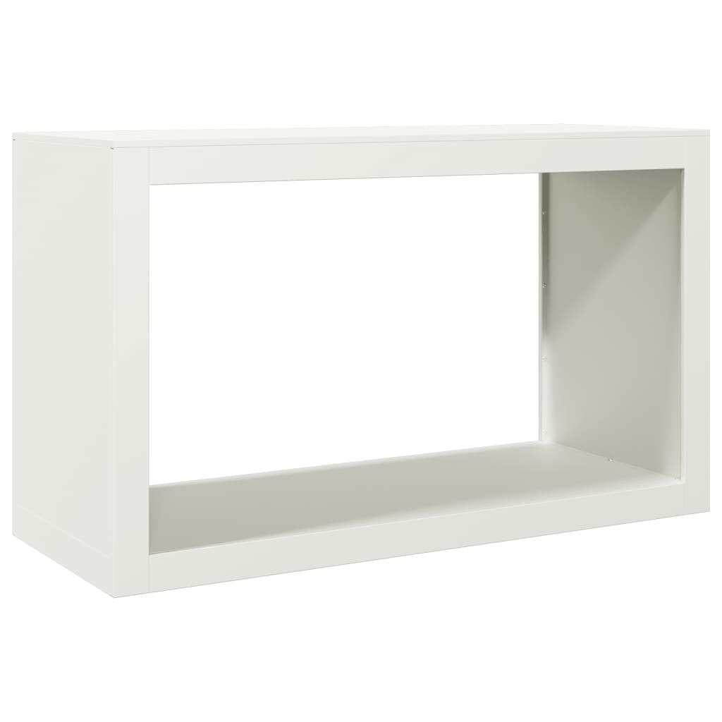 Suporte para lenha 100x40x60 cm aço branco