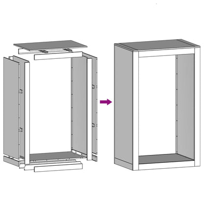 Suporte para lenha 60x40x100 cm aço branco