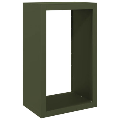 Suporte para lenha 60x40x100 cm aço verde