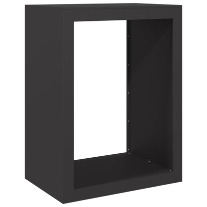 Suporte para lenha 60x40x80 cm aço preto