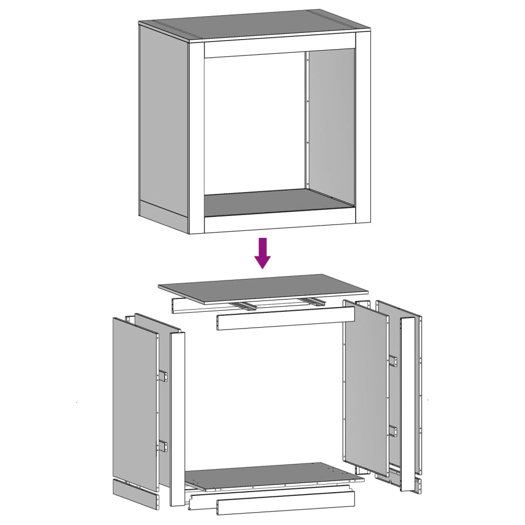 Suporte para lenha 60x40x60 cm aço branco