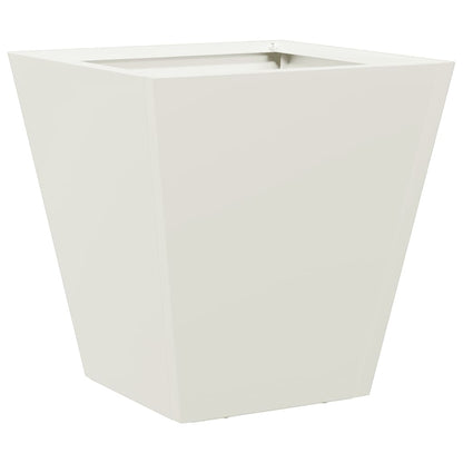 Vaso/floreira de jardim 30x30x30 cm aço branco