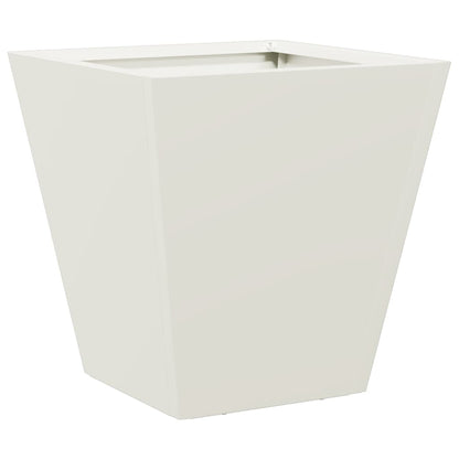 Vaso/floreira de jardim 2 pcs 30x30x30 cm aço branco