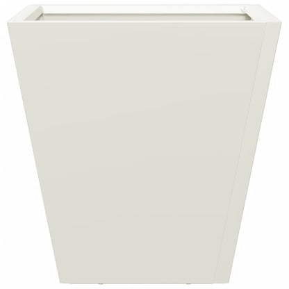 Vaso/floreira de jardim 2 pcs 30x30x30 cm aço branco