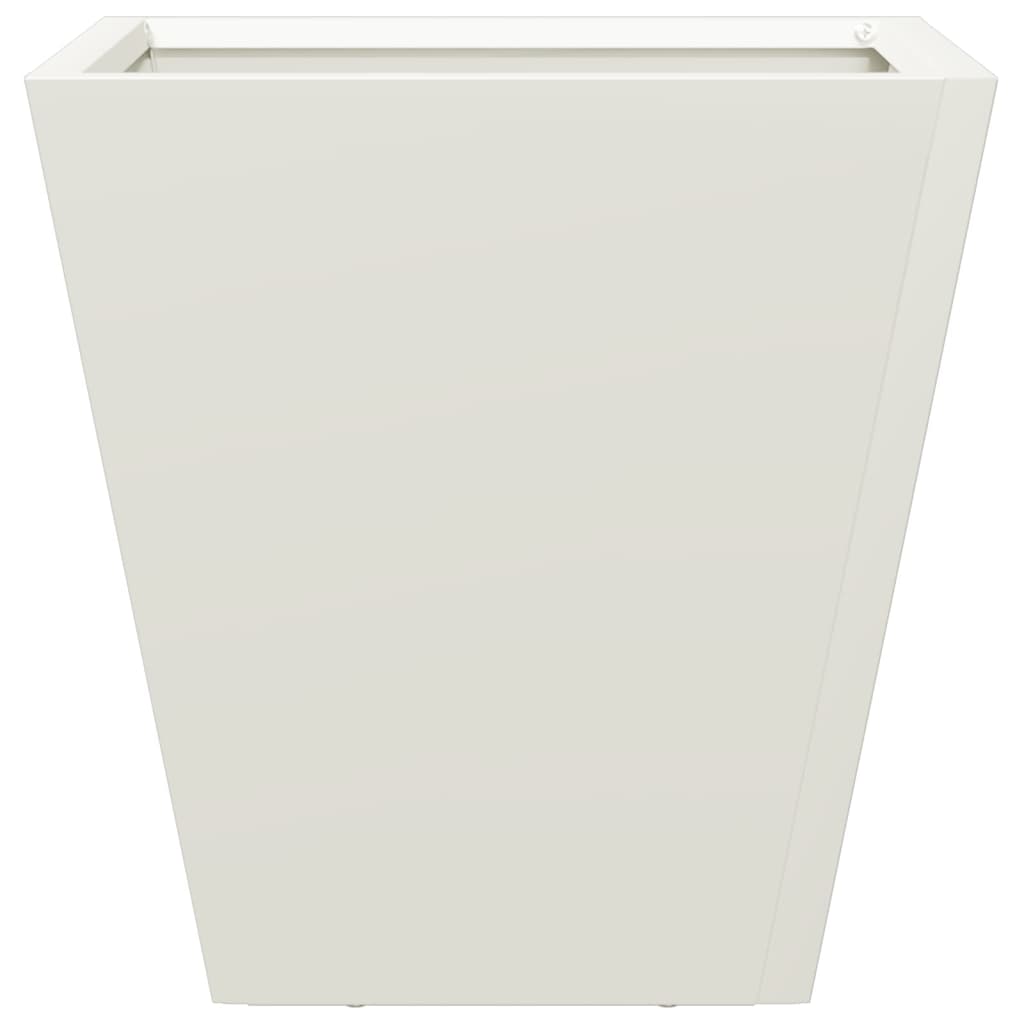 Vaso/floreira de jardim 2 pcs 30x30x30 cm aço branco