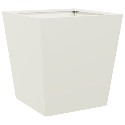 Vaso/floreira de jardim 2 pcs 40x40x40 cm aço branco