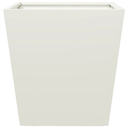 Vaso/floreira de jardim 2 pcs 40x40x40 cm aço branco